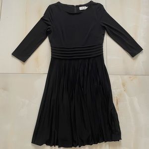 Eliza J Pleated Black Dress
